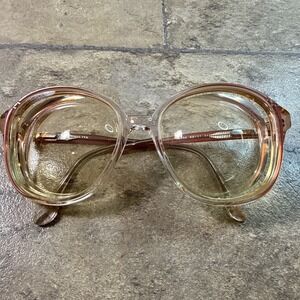 Vintage Lolita Eyeglasses Frame Rose Pink Spring Hinges Women's 58-17-140-52mm